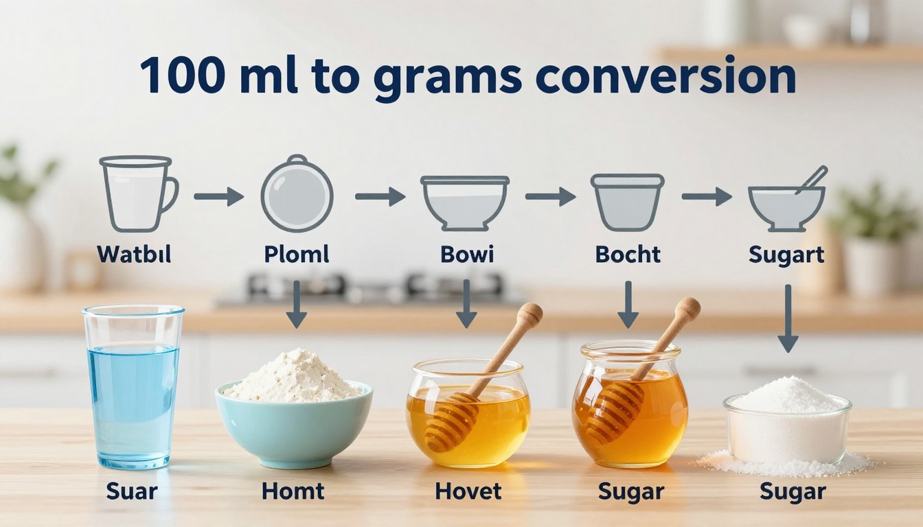 100 ml ile to gram
